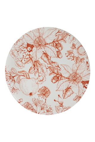 6 platos llanos de cerámica esmaltada Jacquard - 28 cm