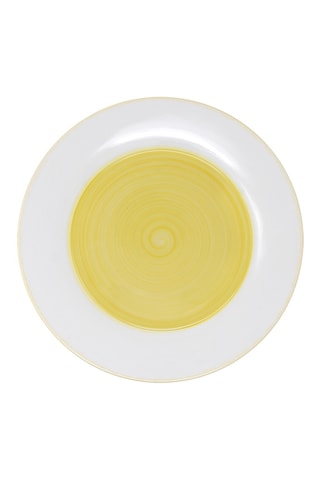 6 platos llanos de porcelana Rugiada - 27 cm