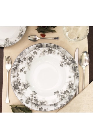 6 platos llanos de porcelana Foliage - 26 cm