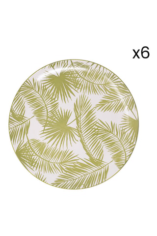 6 platos llanos de porcelana Aruba - 26 cm