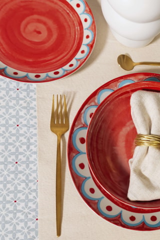6 platos llanos de porcelana Tangeri - 27 cm