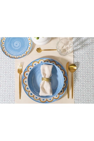 6 platos llanos de porcelana Tangeri - 27 cm
