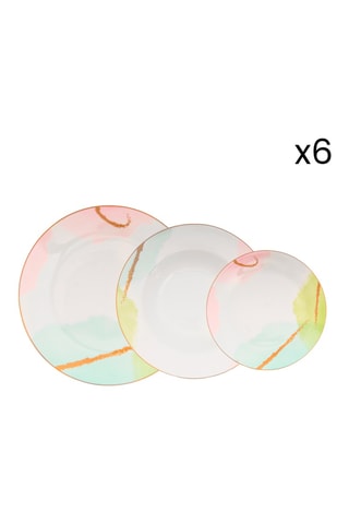 Vajilla de porcelana Acquerello - 18 piezas