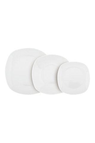 Vajilla de porcelana Bianco quadrato - 18 piezas