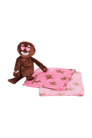 Peluche doudou orso e plaid Oursoniz - Rosa - Undiz