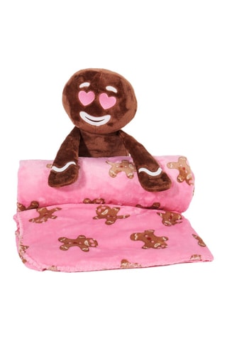 Peluche doudou orso e plaid Oursoniz - Rosa - Undiz