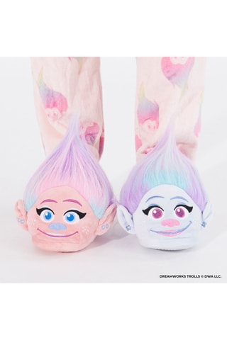Pantofole Trolls - Celeste e rosa - Undiz