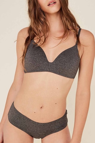 Reggiseno preformato Micro Chine - Grigio scuro melange - Undiz
