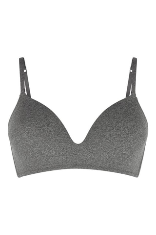Reggiseno preformato Micro Chine - Grigio scuro melange - Undiz