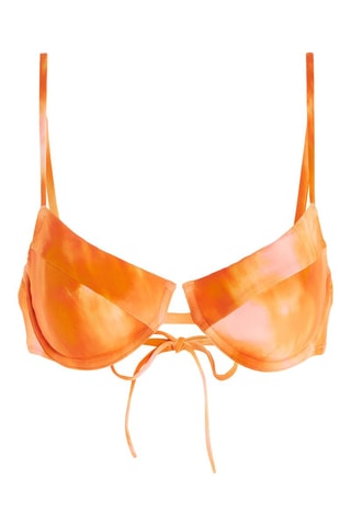 Reggiseno bikini con coppe tie and dye Anielliz - Senape