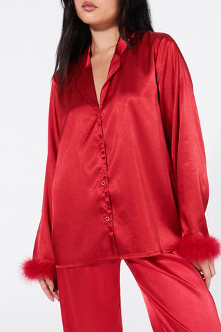 Chemise en plumes Eulaliz - Rouge - Undiz