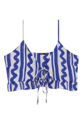 Crop top Aditiz - Viola e bianco