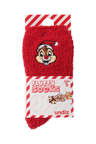Calze antiscivolo Cip e Ciop Disney - Rosso - Undiz