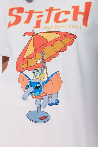 T-shirt Stitch Lilo & Stitch Disney - Bianco - Undiz