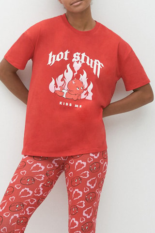 T-shirt in cotone bio Hot Stuff Le Petit Diable Hotstuffiz - Arancione