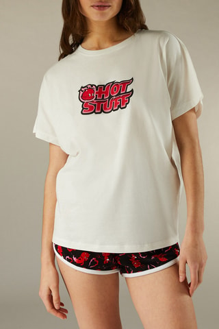 T-shirt Hot Stuff Devil Lovestuffiz - Bianco