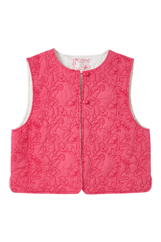 Veste réversible sans manches - Rose