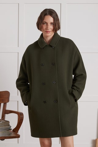 Manteau en laine vierge - Kaki