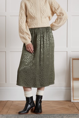 Jupe midi - Kaki