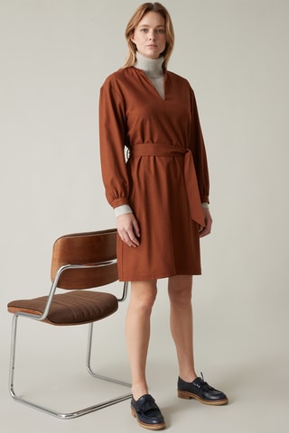 Robe droite - Marron