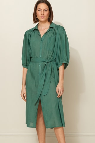 Robe chemise - Vert foncé