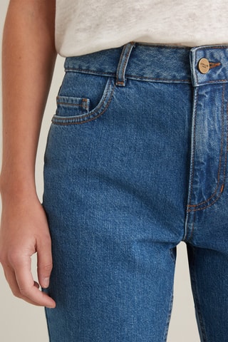 Jean cigarette en coton biologique - Bleu
