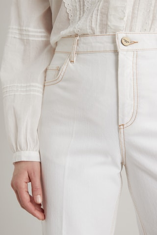 Jean flare en coton biologique - Ecru