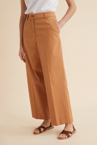 Pantalon large - Marron clair