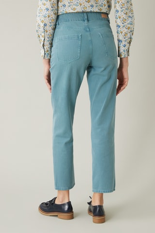Jean mom en coton biologique - Vert d’eau
