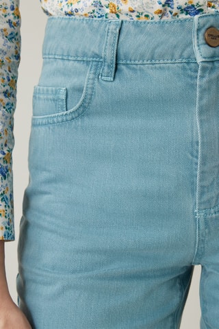 Jean mom en coton biologique - Vert d’eau