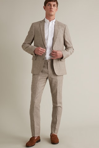 Veste en lin - Beige chiné
