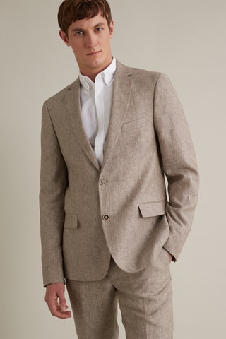 Veste en lin - Beige chiné