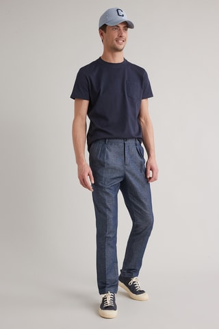 Pantalon carotte - Bleu cobalt