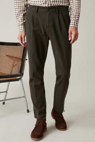Pantalon carotte - Vert foncé