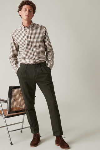 Pantalon carotte - Vert foncé