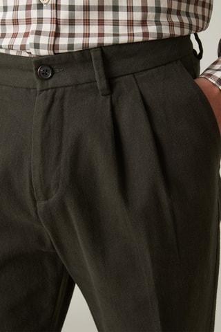 Pantalon carotte - Vert foncé