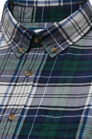 Chemise regular - Bleu marine et vert foncé