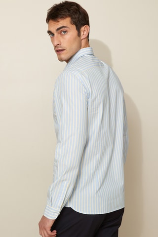 Chemise slim - Jaune et ciel