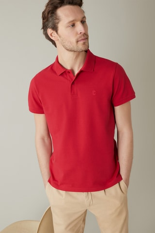 Polo en coton biologique - Rouge