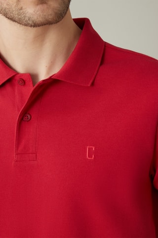 Polo en coton biologique - Rouge