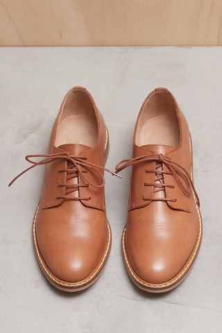 Derbys en cuir - Marron clair