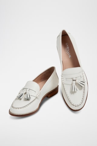 Mocassins en cuir - Ecru