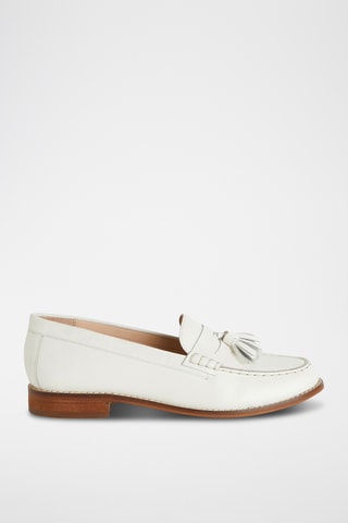 Mocassins en cuir - Ecru