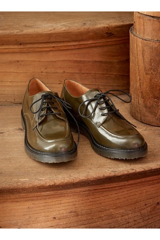 Derbys en cuir - Kaki