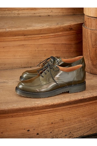 Derbys en cuir - Kaki
