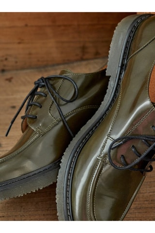 Derbys en cuir - Kaki