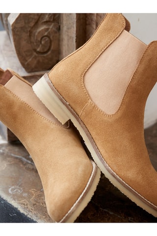 Bottines Chelsea en nubuck - Camel