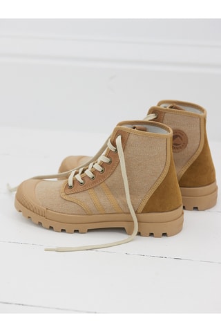 Bottines en coton biologique - Camel
