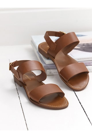 Sandales en cuir - Camel