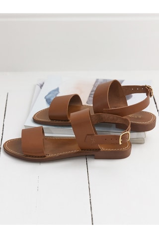 Sandales en cuir - Camel
